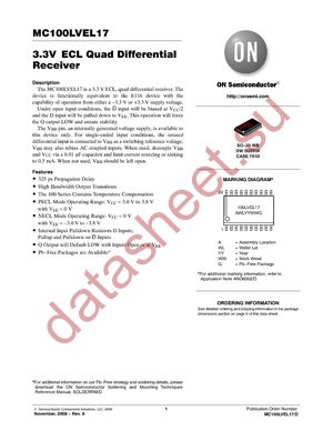 MC100LVEL17DW datasheet  